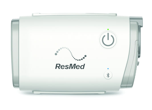 a close up image of ResMed AirMini AutoSet Travel CPAP Machine