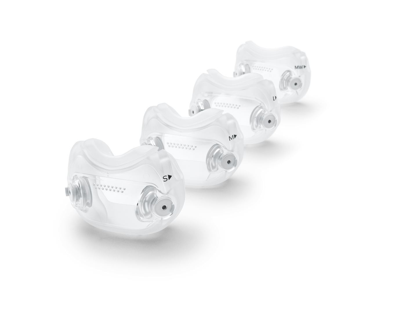 The DreamWear Full Face Mask Cushions in different sizes