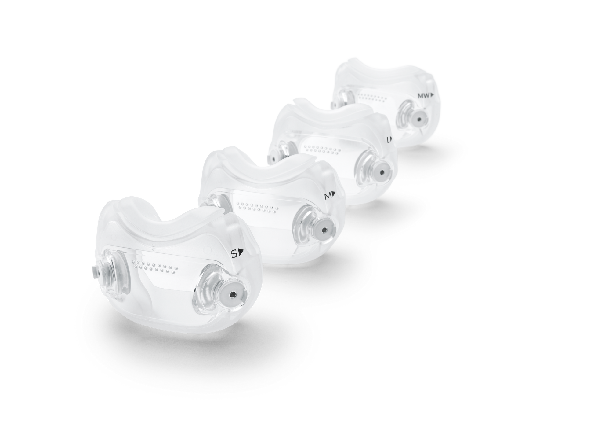 The DreamWear Full Face Mask Cushions in different sizes