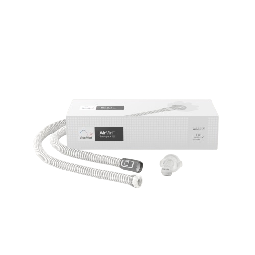 AirMini F30 Full face Mask Set-up Pack for ResMed AirMini travel CPAP Machine and its packaging box