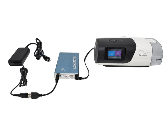 ResMed AirSense 11 connected to Medistrom Pilot-24 Lite Cable kit