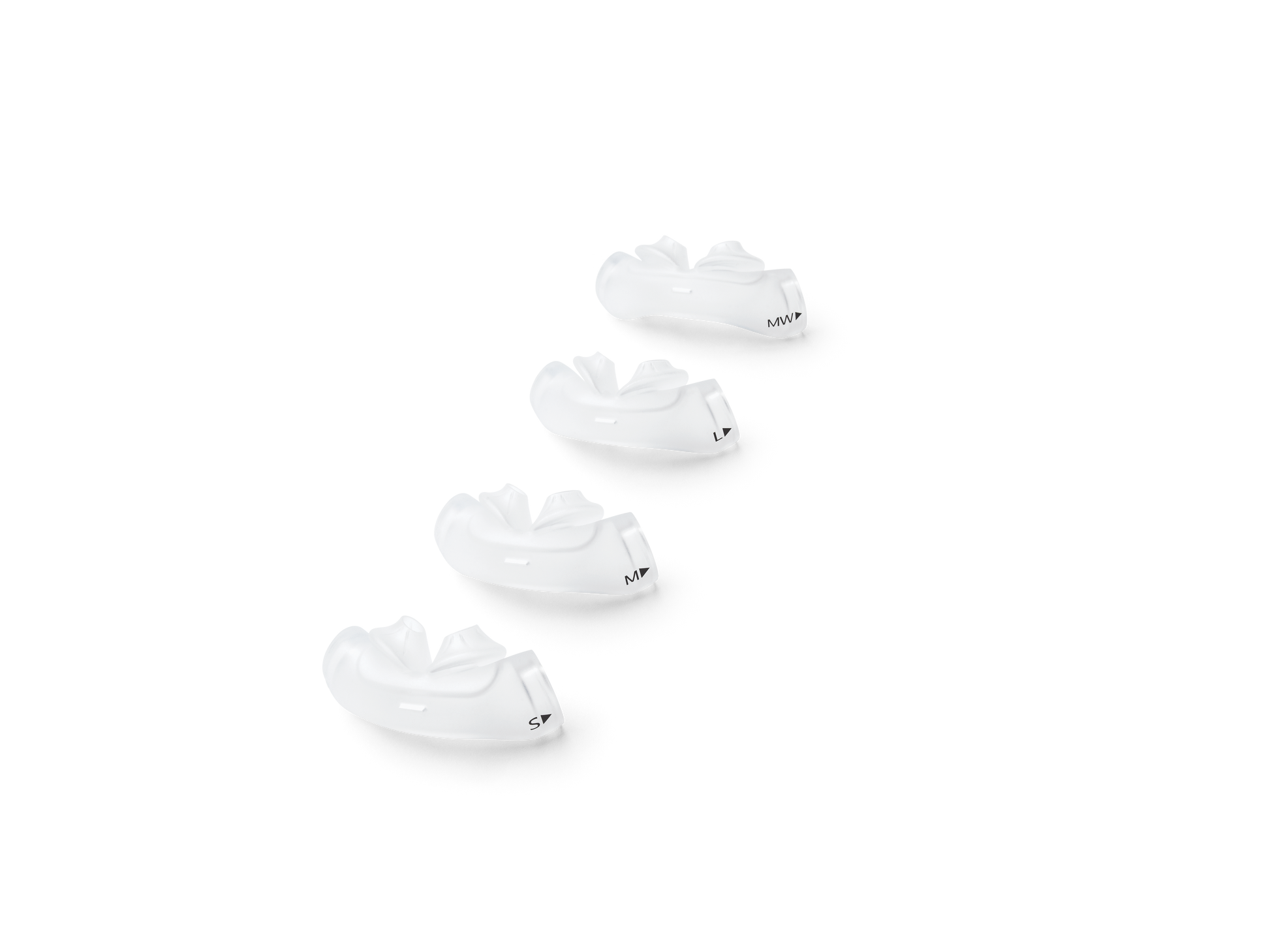 The DreamWear Nasal Pillow Mask Cushions in different sizes