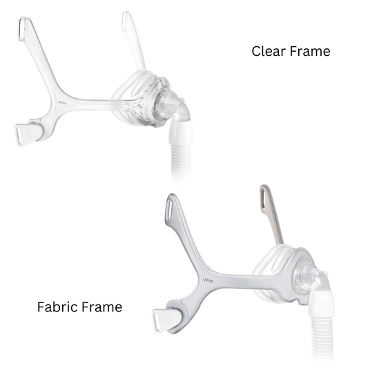 The Wisp Nasal CPAP Mask 2 frame variants