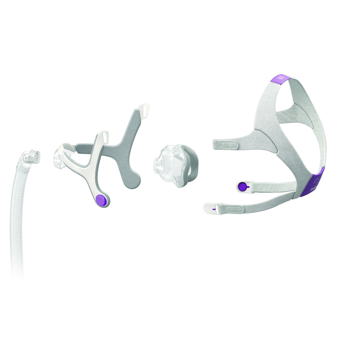 The exploded view of AirTouch N20 Nasal CPAP Mask For Her
