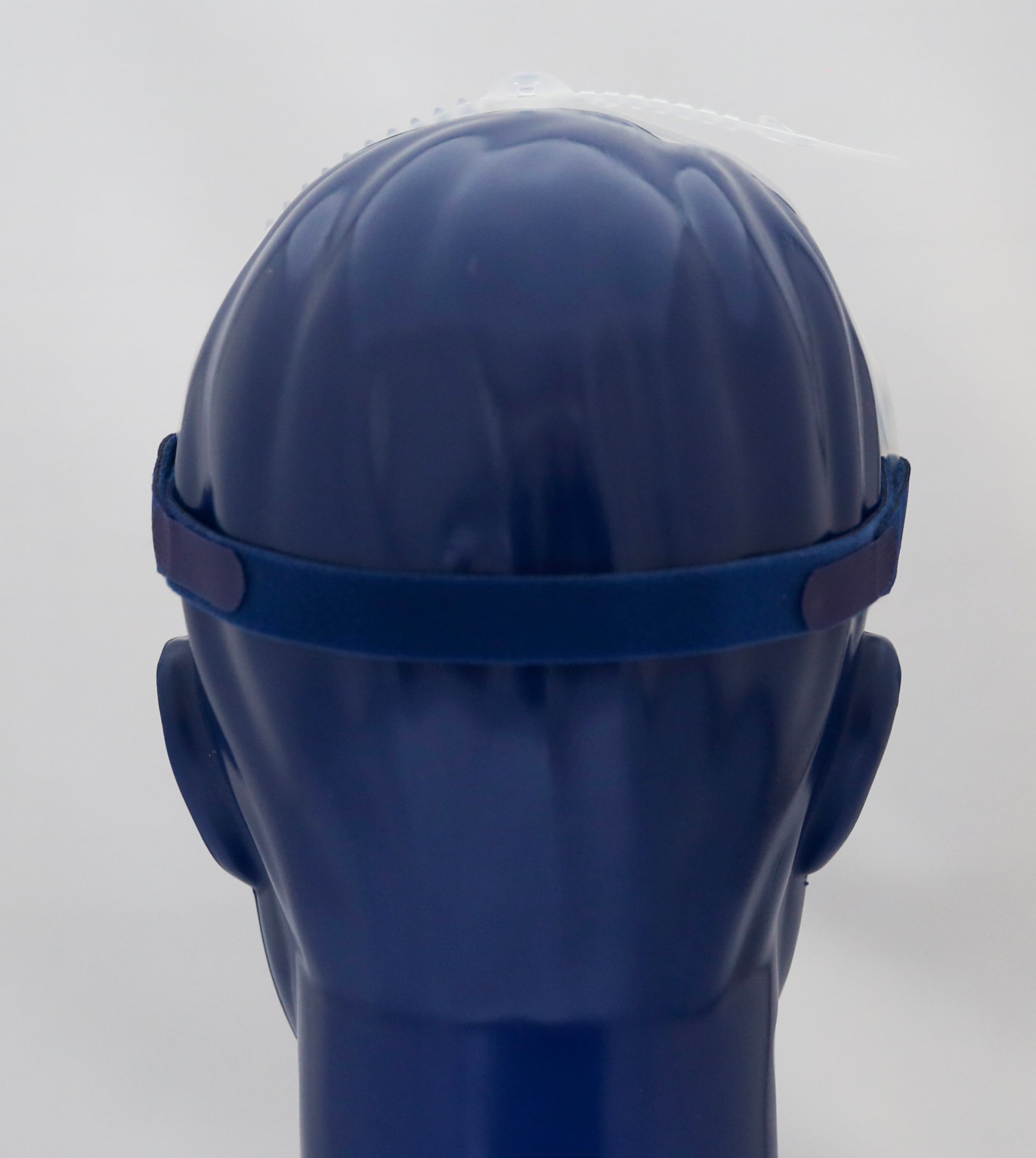the back of mannequin wearing Swift FX Nasal Pillow CPAP Mask Headgear