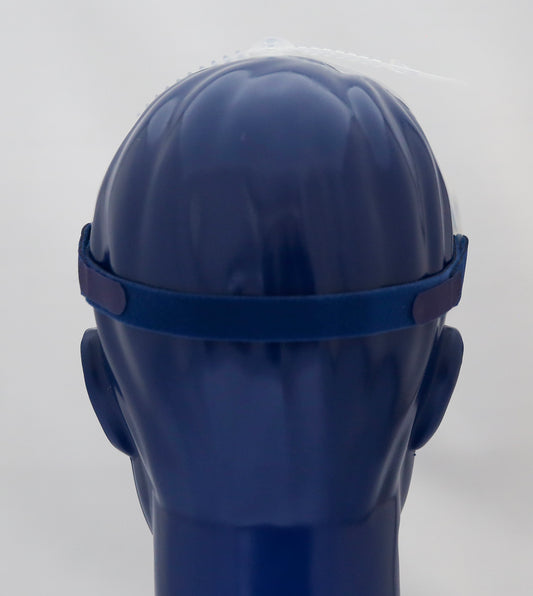 the back of mannequin wearing Swift FX Nasal Pillow CPAP Mask Headgear