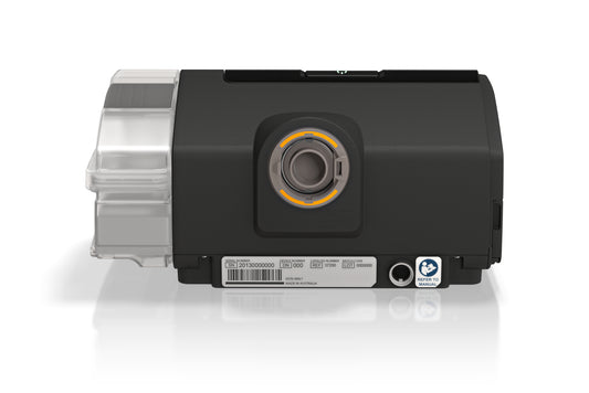 the back view of AirSense 10 AutoSet CPAP Machine With HumidAir and Tubing