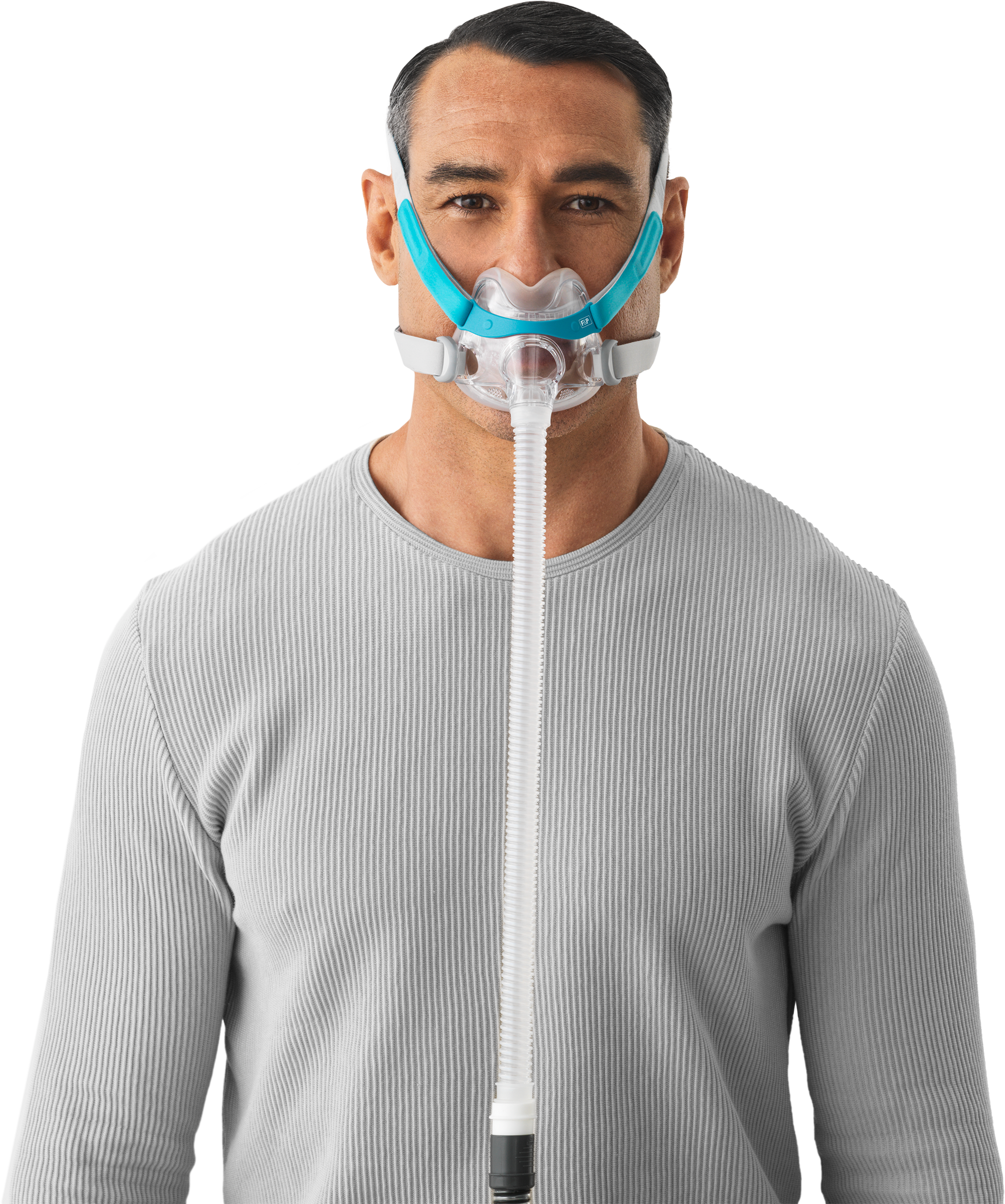 A man wearing the Evora Full Face CPAP Mask