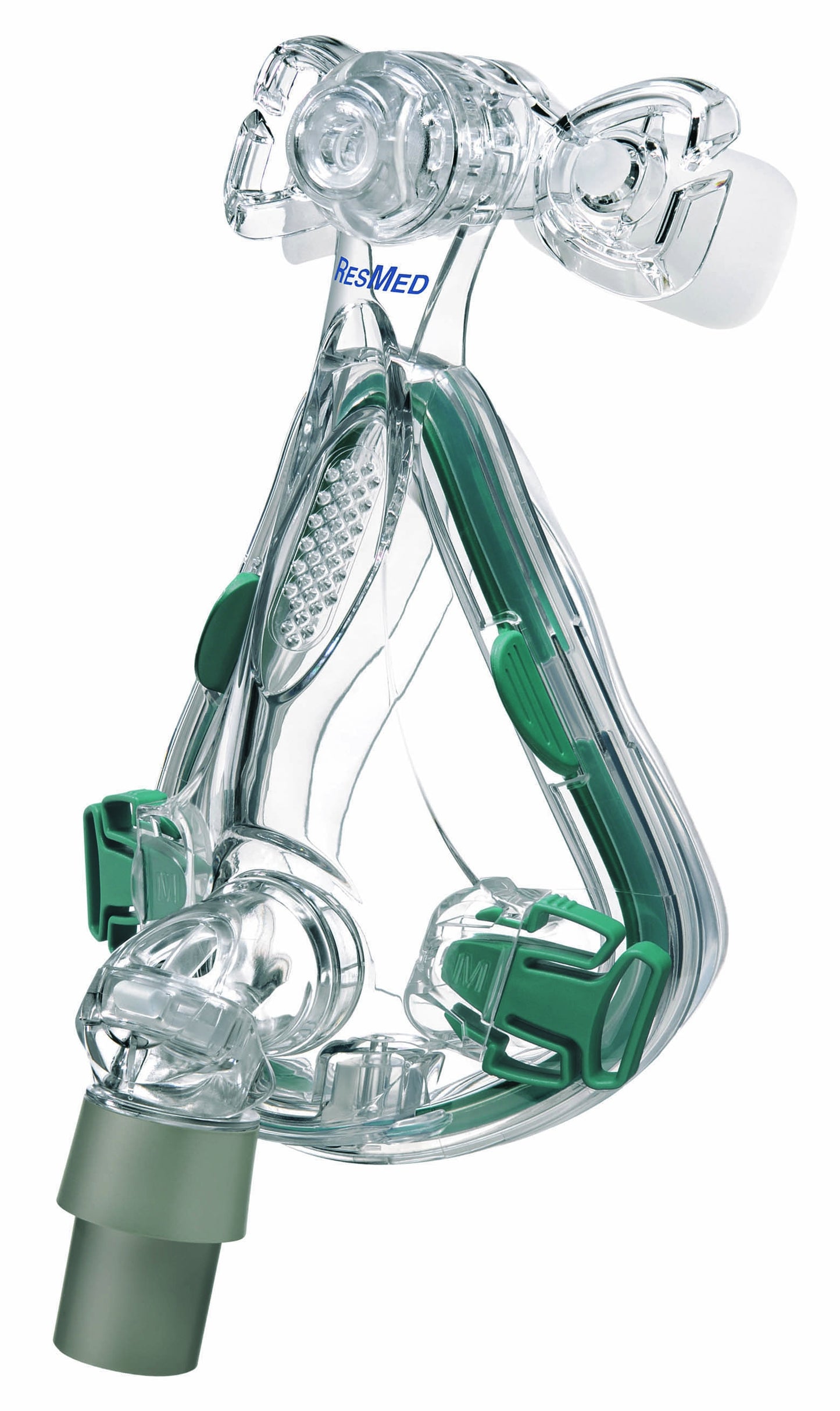 The ResMed Mirage Quattro Full Face CPAP Mask in green
