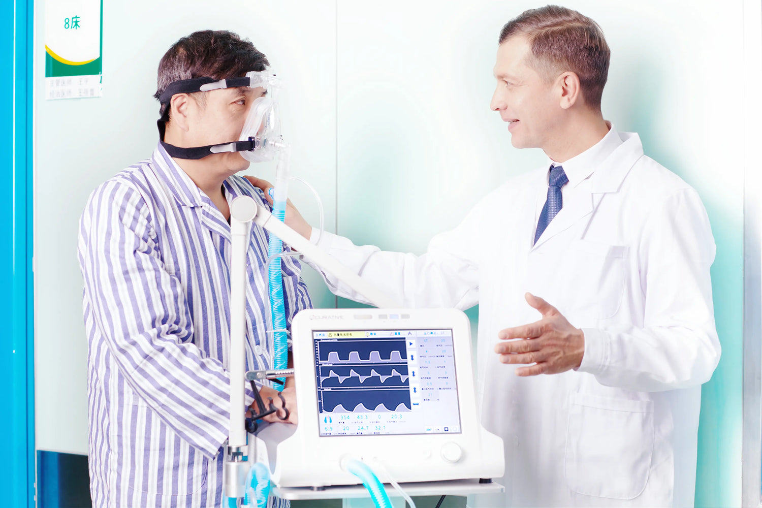 Doctor doing checkup with his patient