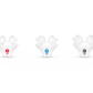 Three clear nasal pillows (Small, Medium, Large) 